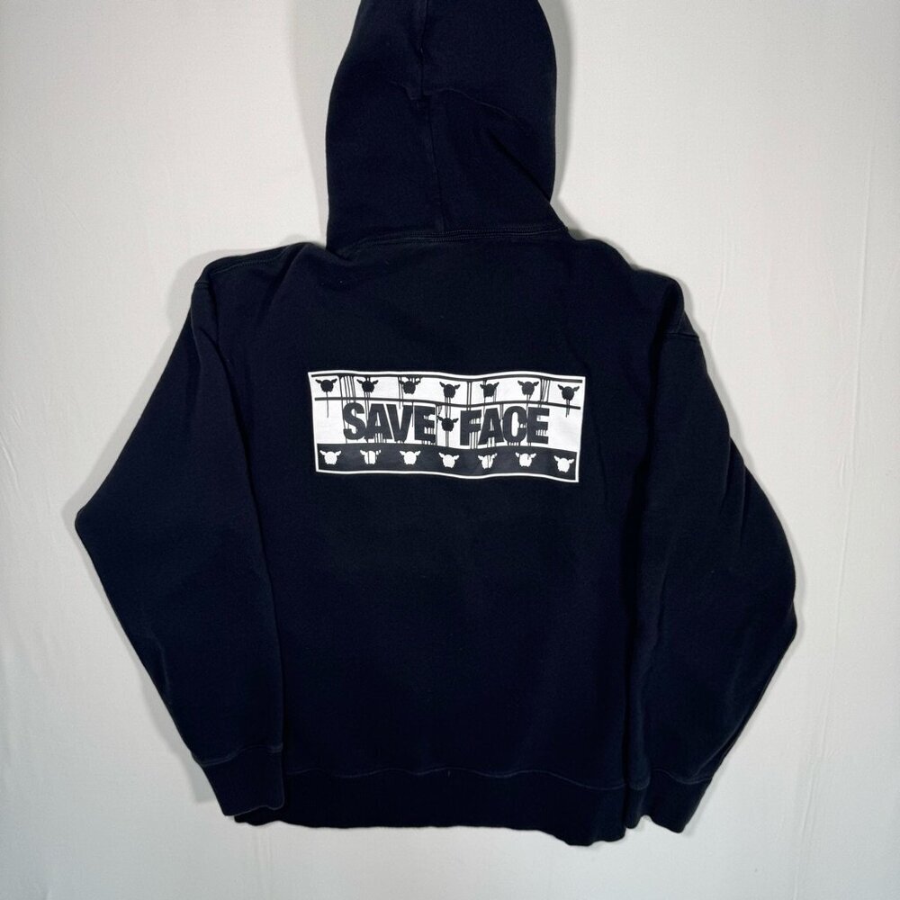 Uniqlo UT D’Face Save Face Hoodie M Black Pullover Graphic Streetwear Unisex